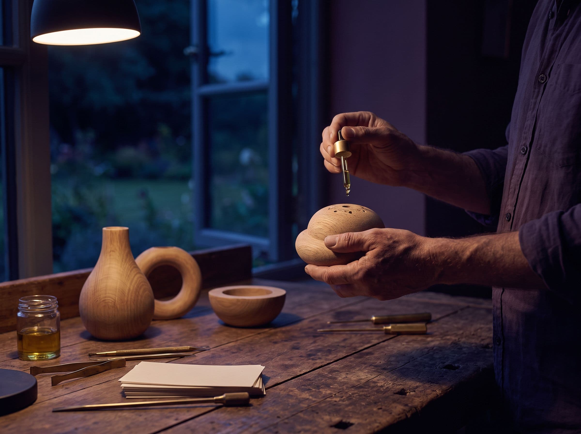 Fabrication artisanale du diffuseur en bois